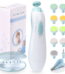 LANNEY Baby Nail File Clippers Electric Trimmer for Newborn Toddler Kids Adult (White/Green)