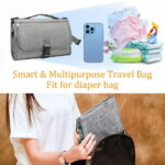 LANNEY Changing Pad, Travel Portable Changing Mat with Shoulder Strap, Shower Gifts for Baby