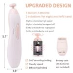 LANNEY Electric Baby Nail File Trimmer for Infant Toddler Kids or Women, Light Pink