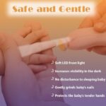 LANNEY Electric Baby Nail File Trimmer for Infant Toddler Kids or Women, Light Pink