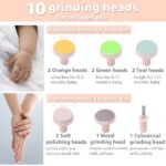 LANNEY Electric Baby Nail File Trimmer for Infant Toddler Kids or Women, Light Pink