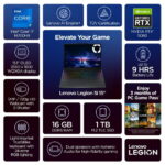 Lenovo Legion 5i 15.1" OLED WQXGA Laptop, Core i7 14700HX, 16GB, 1TB, NVIDIA® GeForce RTX™ 5060 8GB, 83LY0000US