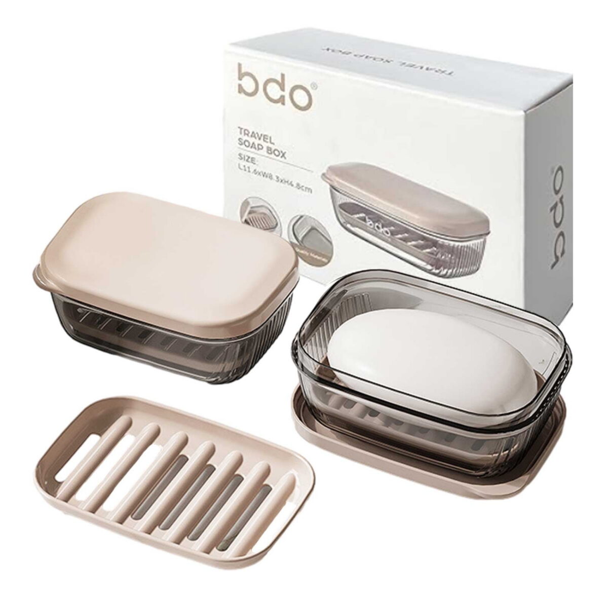 Leodye Travel Soap Case Leakproof Soap Container with Lid Portable Bar Soap Holder for Traveling Transparently Soap Dishes for Bathroom Shower Gym School Campin