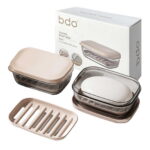 Leodye Travel Soap Case Leakproof Soap Container with Lid Portable Bar Soap Holder for Traveling Transparently Soap Dishes for Bathroom Shower Gym School Campin