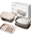 Leodye Travel Soap Case Leakproof Soap Container with Lid Portable Bar Soap Holder for Traveling Transparently Soap Dishes for Bathroom Shower Gym School Campin
