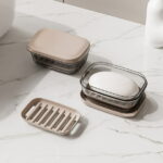 Leodye Travel Soap Case Leakproof Soap Container with Lid Portable Bar Soap Holder for Traveling Transparently Soap Dishes for Bathroom Shower Gym School Campin