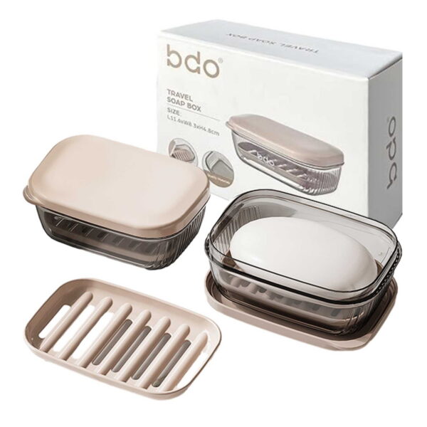 Leodye Travel Soap Case Leakproof Soap Container with Lid Portable Bar Soap Holder for Traveling Transparently Soap Dishes for Bathroom Shower Gym School Campin