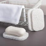 Lierteer 5PCS Shower Soap Bar Saver Lift Holder Dish Sponge Rack Tray Fast Dry Non-Slip