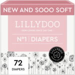 LILLYDOO Baby Diapers Skinfriendly Size 1 (4-11 lbs), 72 Count (Select for More Options)