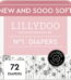 LILLYDOO Baby Diapers Skinfriendly Size 1 (4-11 lbs), 72 Count (Select for More Options)