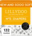 LILLYDOO Baby Diapers Skinfriendly Size 5 (24-35 lbs), 132 Count (Select for More Options)