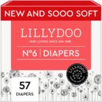 LILLYDOO Baby Diapers Skinfriendly Size 6 (29+ lbs), 57 Count (Select for More Options)