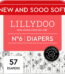LILLYDOO Baby Diapers Skinfriendly Size 6 (29+ lbs), 57 Count (Select for More Options)