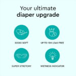 LILLYDOO Baby Diapers Skinfriendly Size 8 (37+ lbs), 45 Count (Select for More Options)