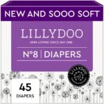 LILLYDOO Baby Diapers Skinfriendly Size 8 (37+ lbs), 45 Count (Select for More Options)