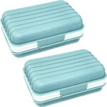 Lofekea 2 Pack Travel Soap Dish with Lid - Draining Soap Bar Holder - Travel Soap Container - Portable Soap Case for Traveling, Camping, Outdoor, Gym, Bathroom,Travel Essentials