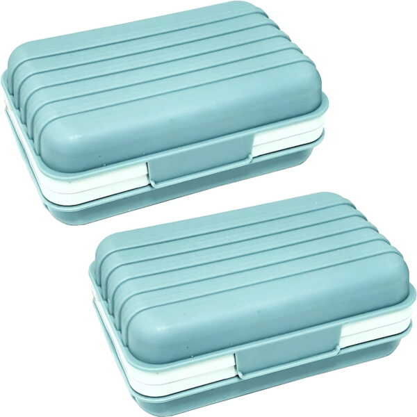 Lofekea 2 Pack Travel Soap Dish with Lid - Draining Soap Bar Holder - Travel Soap Container - Portable Soap Case for Traveling, Camping, Outdoor, Gym, Bathroom,Travel Essentials