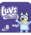 Luvs Platinum Protection Bluey Edition, Disposable Baby Diapers Size 8, 46 Count (Select for More Options)