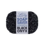 Luxiny American Made Soap Saver for Soap Dish, Shower Soap Holder & Travel Soap Boxes Helps Handmade Soap Last Longer - Made from Plant Based Eco Friendly Bioplastics Black Onyx