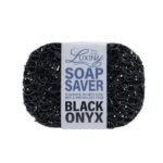 Luxiny American Made Soap Saver for Soap Dish, Shower Soap Holder & Travel Soap Boxes Helps Handmade Soap Last Longer - Made from Plant Based Eco Friendly Bioplastics Black Onyx