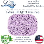 Luxiny American Made Soap Saver for Soap Dishes & Shower Soap Holders - Helps Handmade Soap Last Longer - Made from Plant Based Environmentally Friendly Bioplastics Lilac - 2 Pack