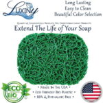 Luxiny American Made Soap Saver for Soap Dishes & Shower Soap Holders - Helps Handmade Soap Last Longer - Made from Plant Based Environmentally Friendly Bioplastics Grass Green...