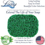 Luxiny American Made Soap Saver for Soap Dishes & Shower Soap Holders - Helps Handmade Soap Last Longer - Made from Plant Based Environmentally Friendly Bioplastics Grass Green...