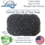 Luxiny American Made Soap Saver for Soap Dishes & Shower Soap Holders - Helps Handmade Soap Last Longer - Made from Plant Based Environmentally Friendly Bioplastics Slate Gray -...