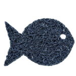 Luxiny American Made Soap Saver for Soap Dishes & Shower Soap Holders - Helps Handmade Soap Last Longer - Made from Plant Based Environmentally Friendly Bioplastics Navy Blue Fish