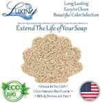 Luxiny American Made Soap Saver for Soap Dishes & Shower Soap Holders - Helps Handmade Soap Last Longer - Made from Plant Based Environmentally Friendly Bioplastics Sand Seashell