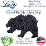 Luxiny American Made Soap Saver for Soap Dishes & Shower Soap Holders - Helps Handmade Soap Last Longer - Made from Plant Based Environmentally Friendly Bioplastics Tan Dog Bone