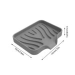 LYCAQL 2 Pack Silicone Soap Container Box Trays with Drain Portable Mini Sink Soap Bar Holder Self Draining Waterfall Soap Dish Case for Bathroom Shower Home Indoor