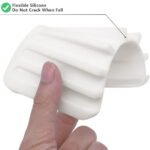 LYCAQL 2 Pack Silicone Soap Container Box Trays with Drain Portable Mini Sink Soap Bar Holder Self Draining Waterfall Soap Dish Case for Bathroom Shower Home Indoor