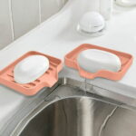 LYCAQL 2 Pack Soap Dishes for Bar Soap Sponge Holder for Kitchen Sink, Kitchen Soap Tray Soap Holder for Kitchen Sink/Bathroom Sink Tray for Kitchen Counter Soap Bottles, Sponge...