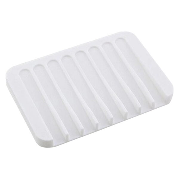 LYCAQL Silicone Bathroom Soap Dishes with Drain Spout-Bathroom and Kitchen Sink Organizer,Sponge Holder,Dish Soap Tray, for Dispenser,Scrubber,Bottle,Cup on Sink or Counter 4.7"*4"