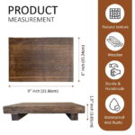 Lyfe Simple Wood Riser for Decor - Rustic Pedestal Stand - Handmade Small Wood Tray - Soap Tray for Kitchen Sink, Dish Soap Tray, Wood Tray for Bathroom, Wooden Stand for...