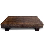 Lyfe Simple Wood Riser for Decor - Rustic Pedestal Stand - Handmade Small Wood Tray - Soap Tray for Kitchen Sink, Dish Soap Tray, Wood Tray for Bathroom, Wooden Stand for...