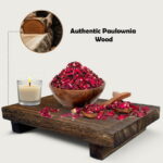 Lyfe Simple Wood Riser for Decor - Rustic Pedestal Stand - Handmade Small Wood Tray - Soap Tray for Kitchen Sink, Dish Soap Tray, Wood Tray for Bathroom, Wooden Stand for...