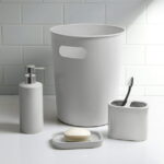 Mainstays Basic Ceramic Soap Dish Soft Silver Grey
