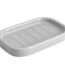 Mainstays Basic Ceramic Soap Dish Soft Silver Grey