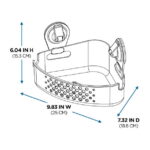 Mainstays Clear Wall-Mounted Corner Suction Bath Basket, Easy to Install, No Tools