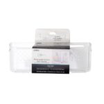 Mainstays Clear Wall-Mounted Extra-Large Suction Bath Basket, Easy to Install, No Tools