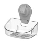 Mainstays Clear Wall-Mounted Suction Soap Dish, Easy to Install Soap Holder, No Tools