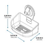 Mainstays Clear Wall-Mounted Suction Soap Dish, Easy to Install Soap Holder, No Tools