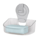 Mainstays Clear Wall-Mounted Suction Soap Dish, Easy to Install Soap Holder, No Tools