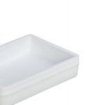 Mainstays Frosted White Plastic Soap Dish