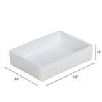 Mainstays Frosted White Plastic Soap Dish