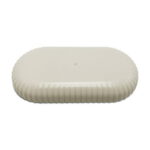 Mainstays Rubberized Plastic Ribbed Accessory Tray, Beige