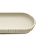 Mainstays Rubberized Plastic Ribbed Accessory Tray, Beige