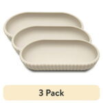 Mainstays Rubberized Plastic Ribbed Accessory Tray, Beige